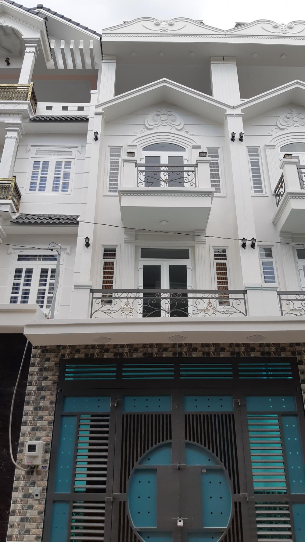 Nhà mới xây đẹp, đường rộng 8m, gần Nguyễn Ảnh Thủ, (4 x 18), đúc 4 tấm, 4 tầng, sân rộng