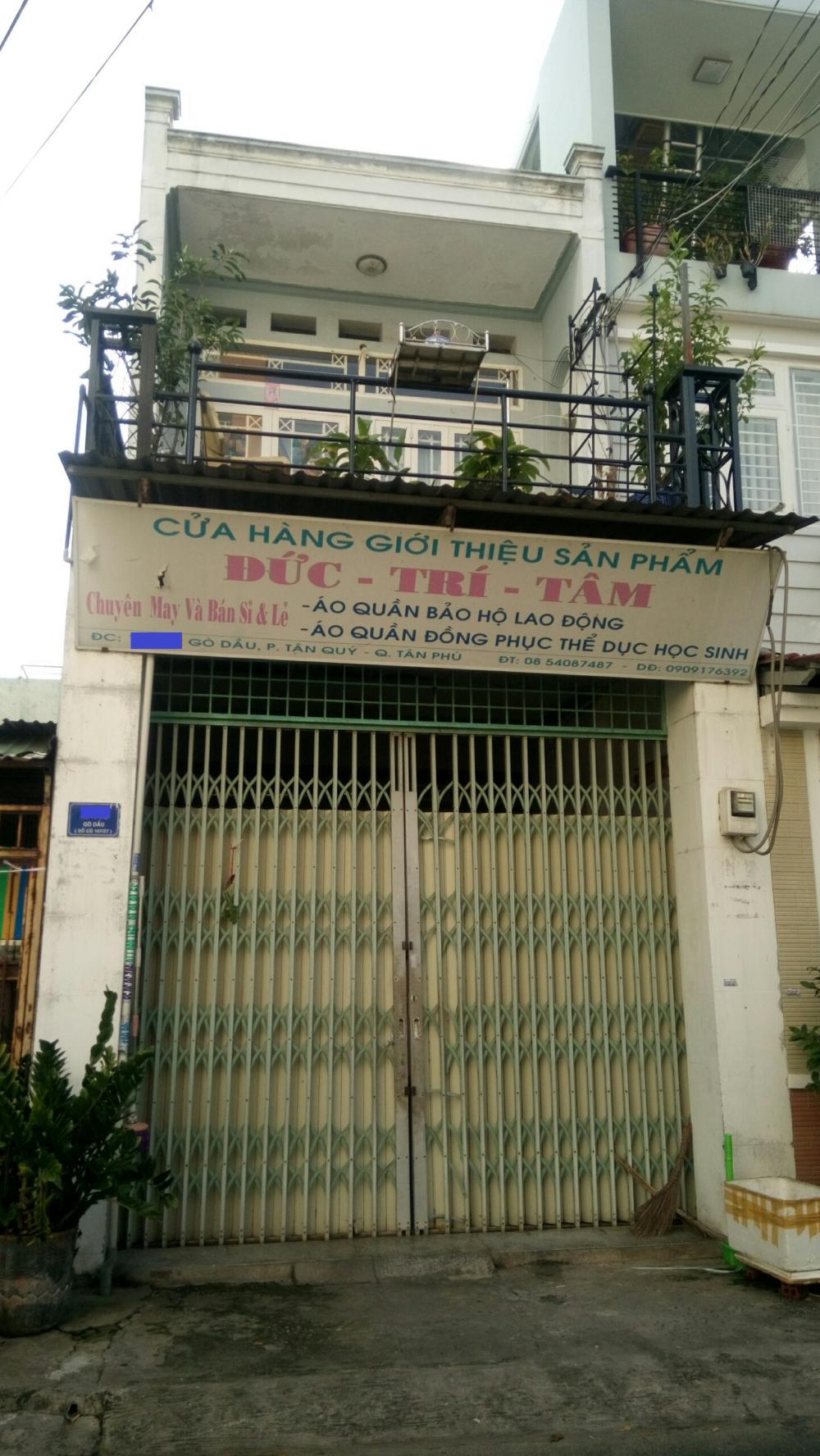Bán nhà hẻm 8m Gò Dầu, P. Tân Quý, Q. Tân Phú, DT 4x21m, 1 trệt 1 lầu, giá 6.5 tỷ