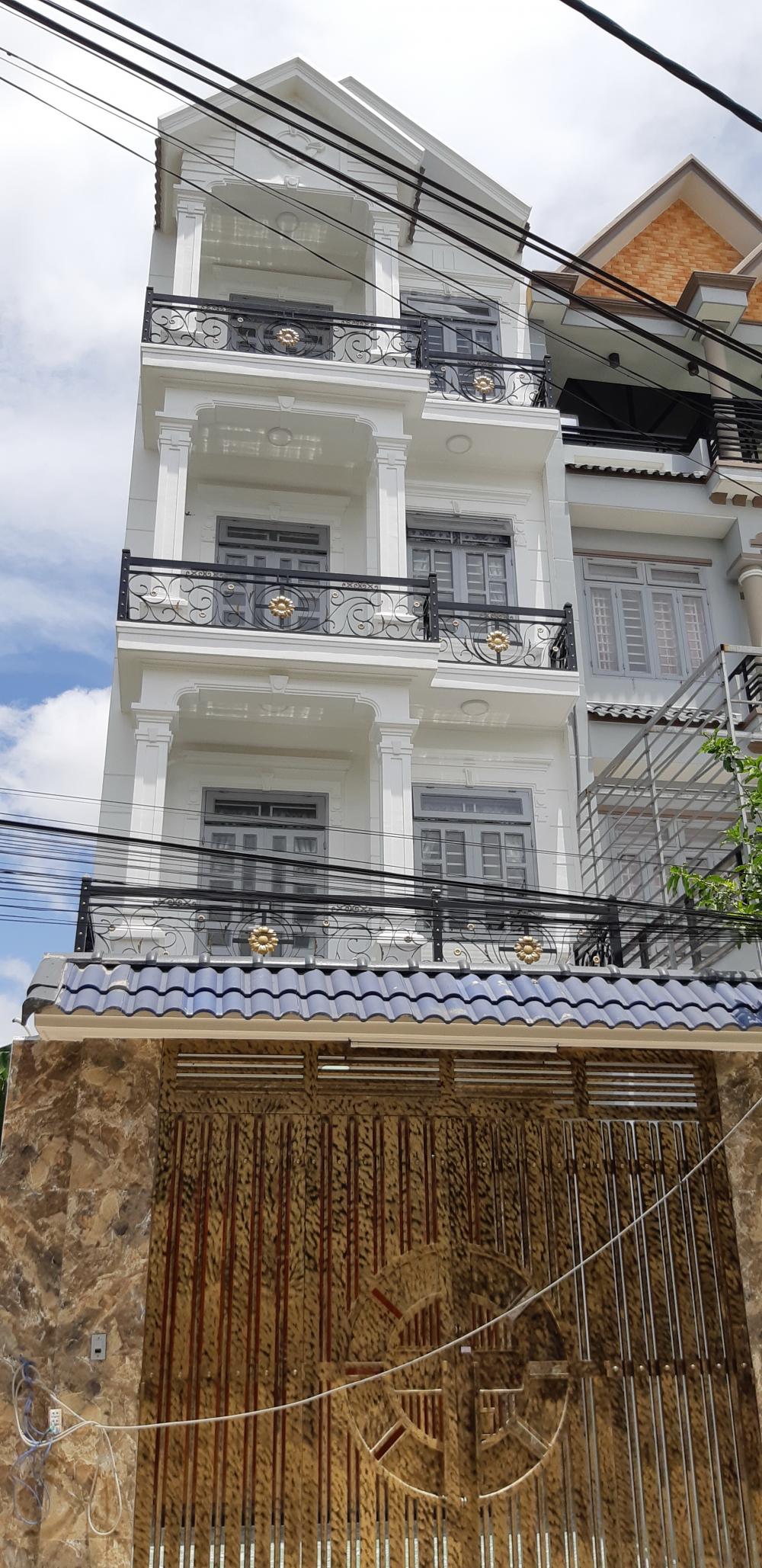 Nhà mới xây, đường rộng 8m, gần Nguyễn Ảnh Thủ, (5x17m), đúc 4 tấm, 4 tầng, 5 phòng, sân rộng
