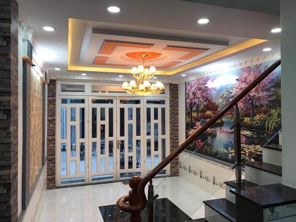 Bán nhà mới đẹp lung linh hẻm 8m Huỳnh Tấn Phát, Nhà Bè, DT 4x13m, 3 lầu, ST. Giá 3,75 tỷ
