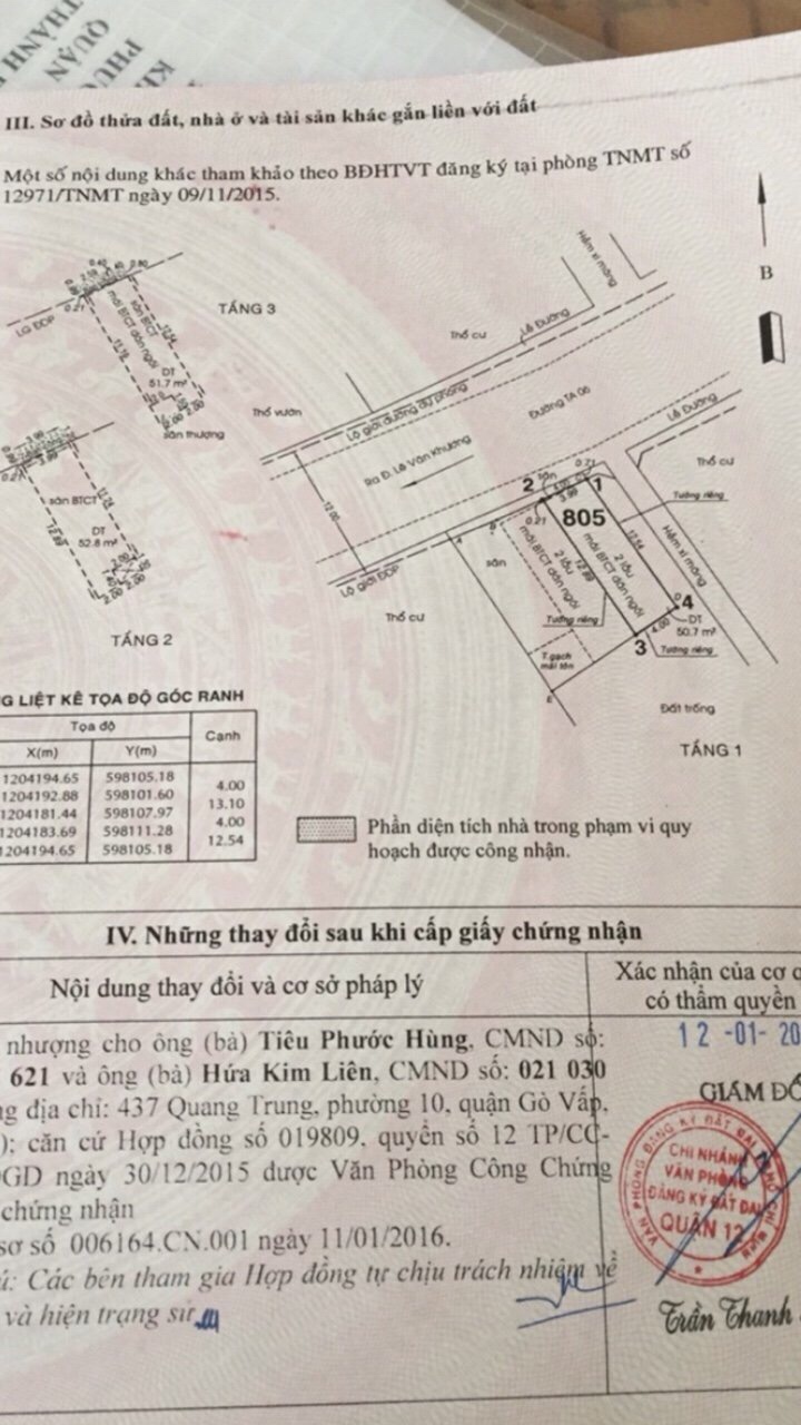 Bán nhà mặt phố tại đường Thới An 6, Quận 12, Hồ Chí Minh diện tích 51.1m2, giá 4.7 tỷ