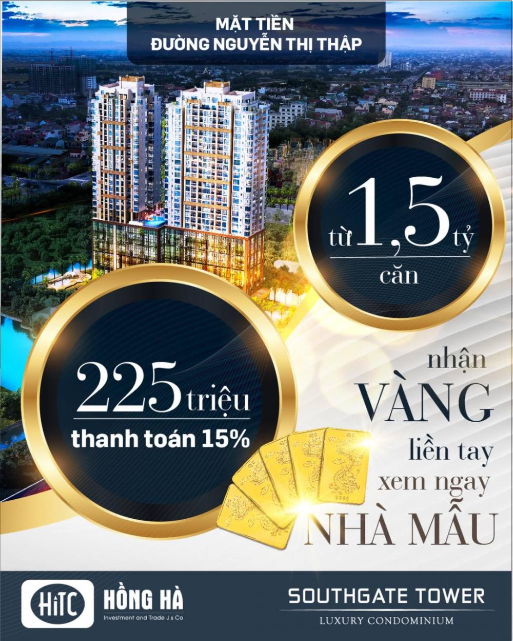 Căn hộ office-tel South Gate Tower chỉ 1.5 tỷ, MT Nguyễn Thị Thập, Quận 7 - Tặng 1 chỉ vàng - 0911386600
