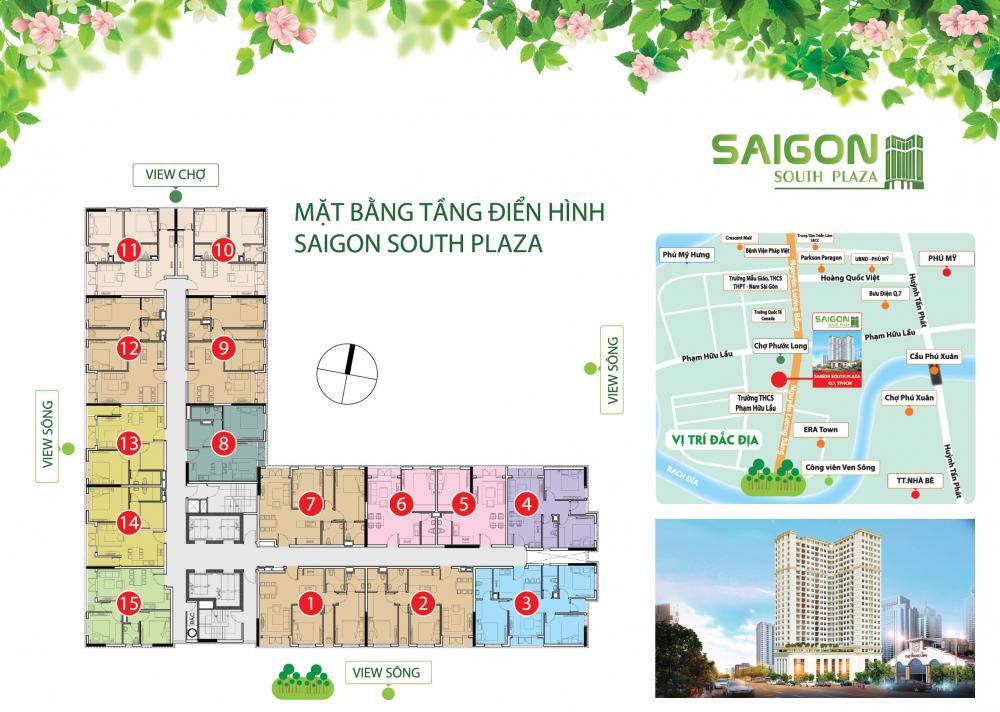 Bán gấp 3 shop Thương mại Sài Gòn South Plaza vị trí cực đẹp, Quận 7