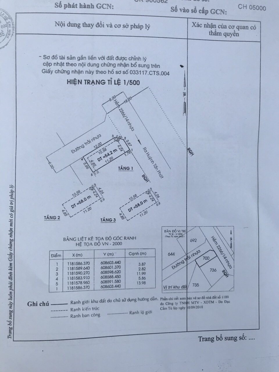 Cần bán căn góc hai mặt tiền hẻm 2266 đường Huỳnh Tấn Phát, Nhà Bè. DT 5.9 x 14m, 3 lầu, hẻm xe hơi