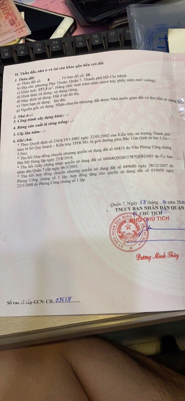 Bán đất biệt thự KHU VIP Bộ công an hẻm 160 đường Nguyễn Văn Quỳ, Phường Phú Thuận, Quận 7.- 8 tỷ 2 