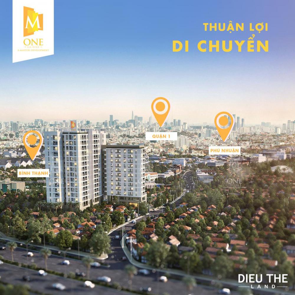 Bán gấp căn hộ M-One Gia Định, Gò Vấp 2PN-2WC diện tích 74.1m2 nội thất cao cấp