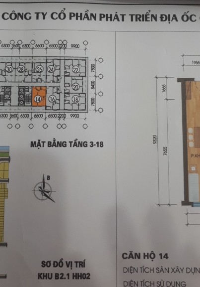 Chính chủ bán căn hộ 61m2 , 2 pn KĐT Thanh Hà - Mường Thanh