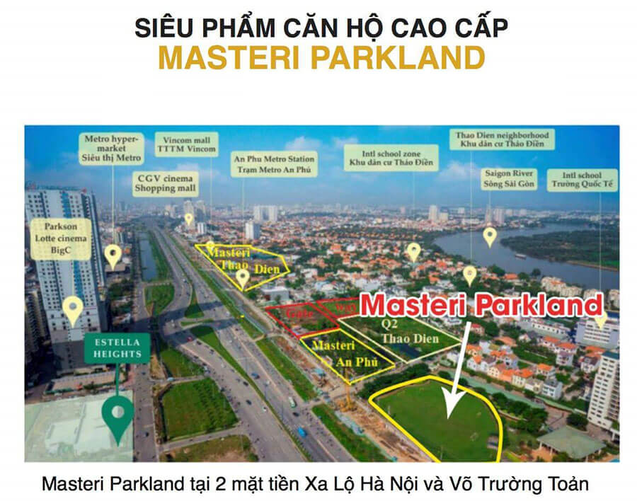 Bán căn hộ Masteri Parkland - Khu vực Thảo Điền - An Phú, Quận 2 - LH: 0813633885