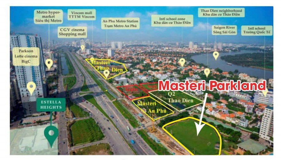 Mở bán căn hộ Masteri Parkland - View trực diện sông SG - 0813633885