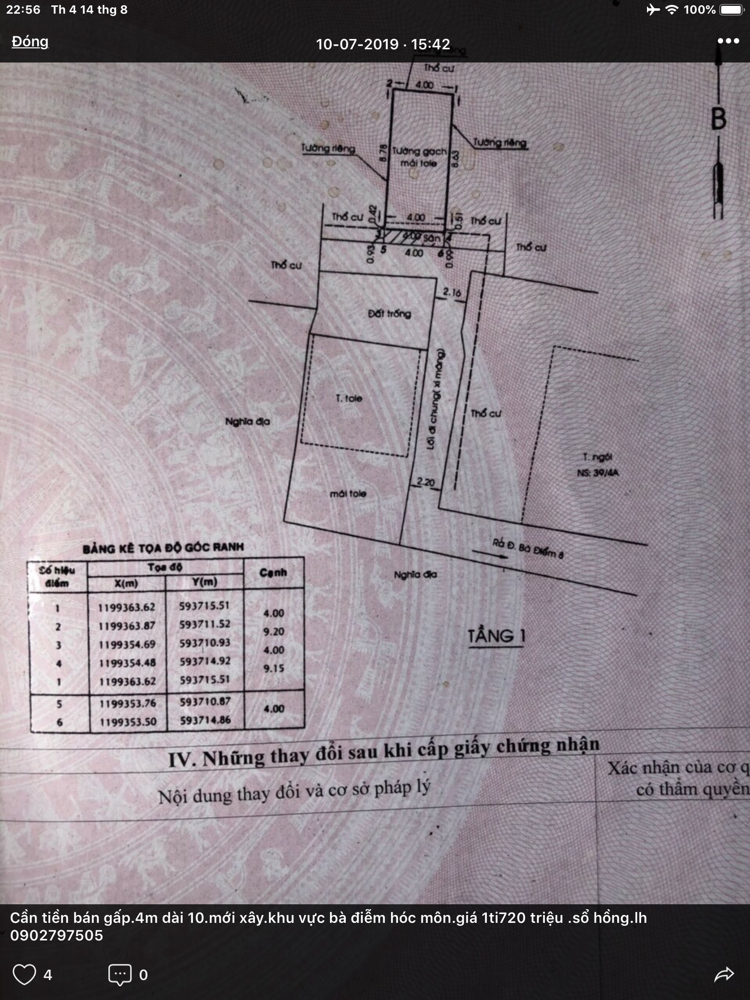 Bán nhà Bà Điểm Hóc Môn - Bà điểm 11 diện tích 4x9 giá 1ty720