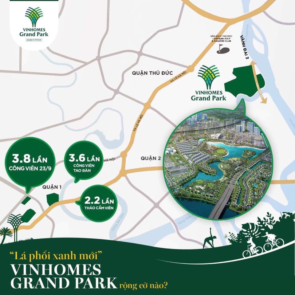 Nhận giữ chỗ Dự án Vinhomes Grand Park quận 9, Quận 9, Tp.HCM diện tích 80m2  giá 50 Triệu