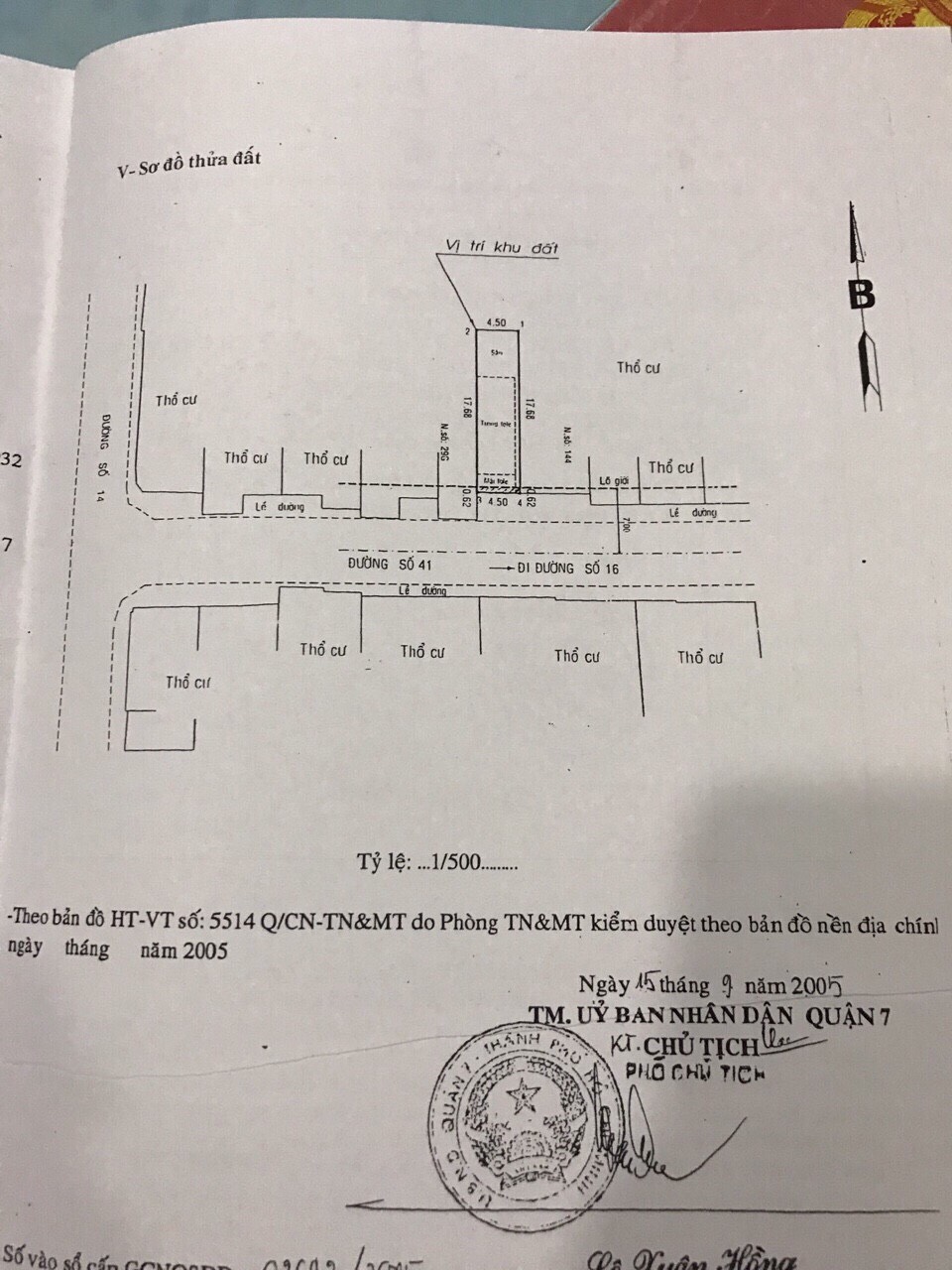 Bán nhà nát mặt tiền đường 41 Tân Quy, Quận 7, Dt 4,5x20m. Giá 9,5 tỷ