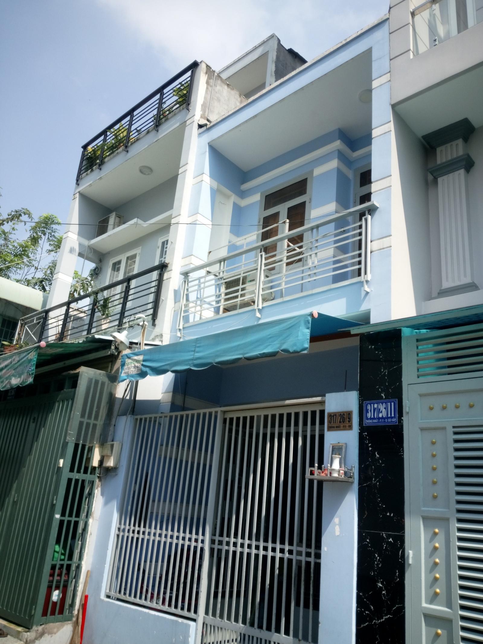 Cần bán nhà gấp hẻm 5m đường Phan Văn Trị p5 Gv DT : 5x17m, nở hậu 6m.