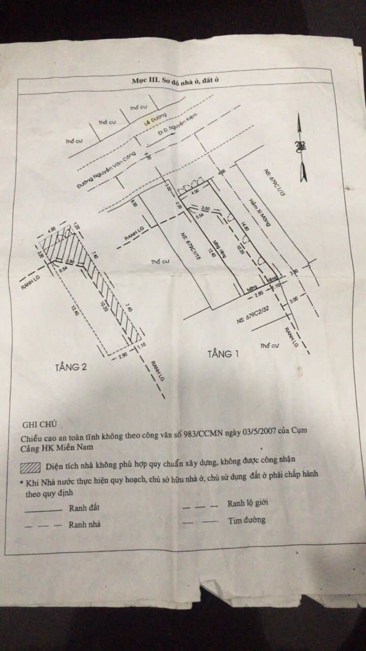 Bán nhà MT đường Nguyễn Văn Công, P.3 , Gò vấp, DT 60m2 giá 7,2 tỷ