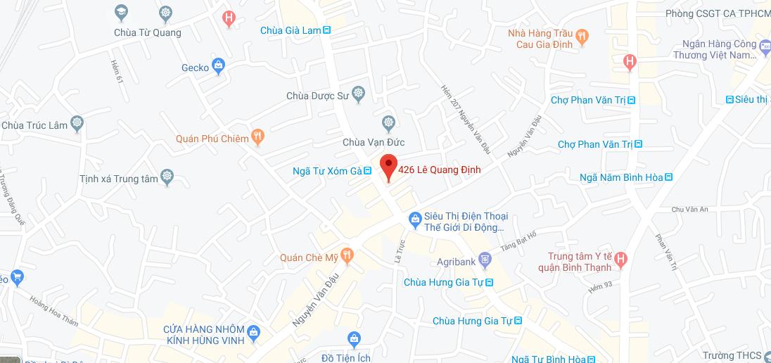Cho thuê nguyên căn mặt tiền đường Lê Quang Định-BT, 300m2, trệt 3 lầu, 57tr/th,