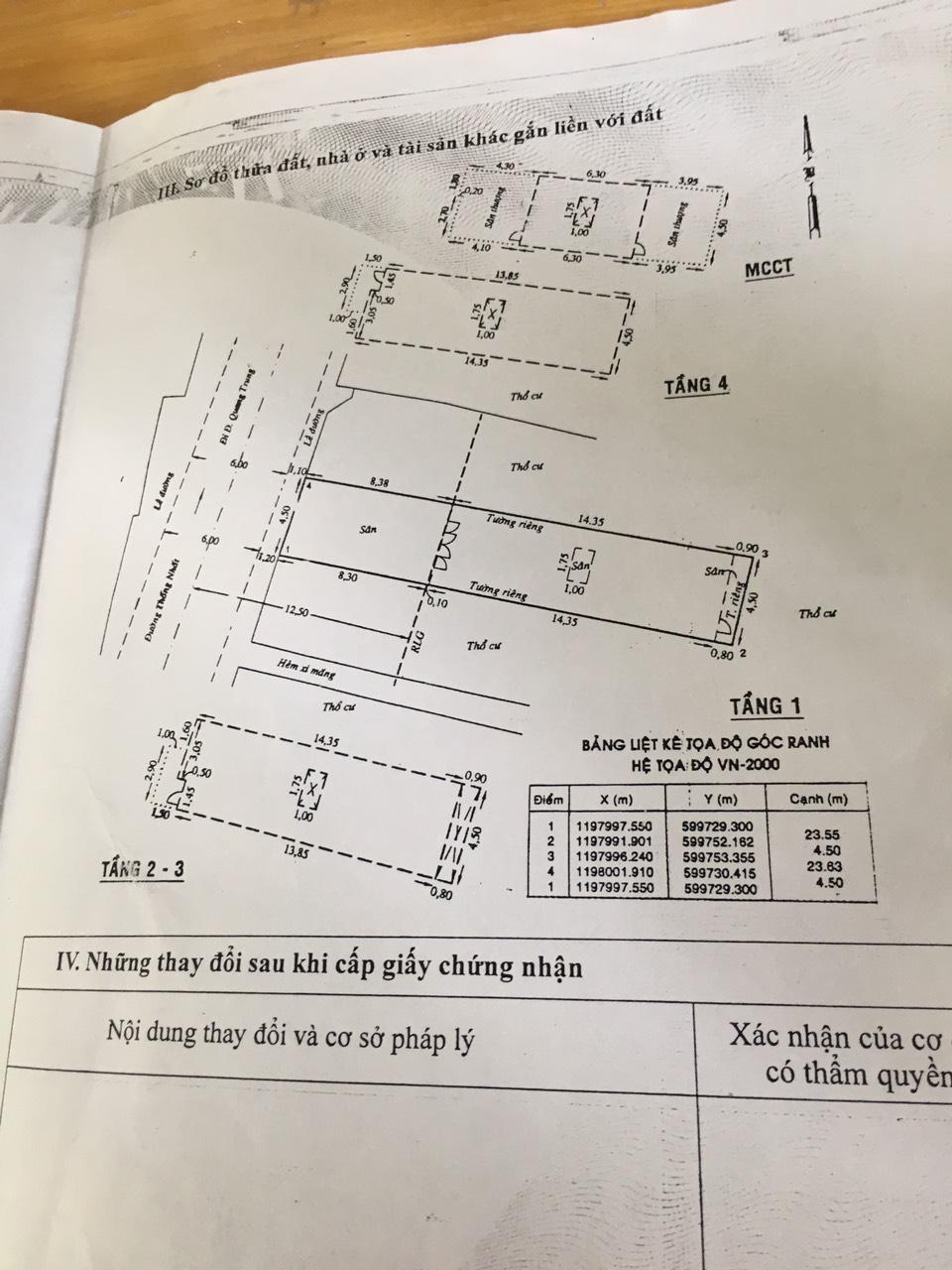 Bán nhà 3 lầu mặt tiền đường Thống nhất, P.10, Gò Vấp , DT: 110m2 giá 11,5 tỷ