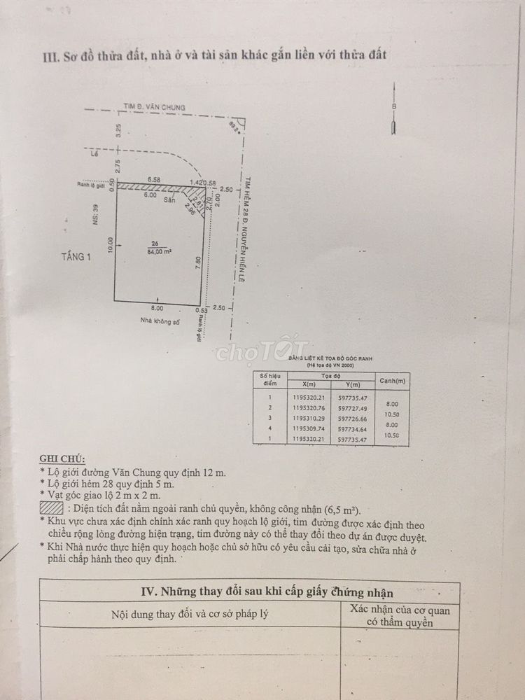 Bán nhà 37 Văn Chung P13 Q TB, DT: 8x10m, CN: 80m2, giá: 15 tỷ TL