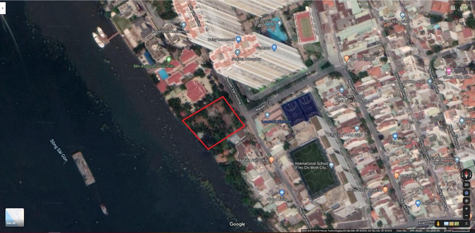 Cần bán đất 2MT Nguyễn Văn Hưởng + Sông Sài Gòn - Gần lãnh sự Malaysia