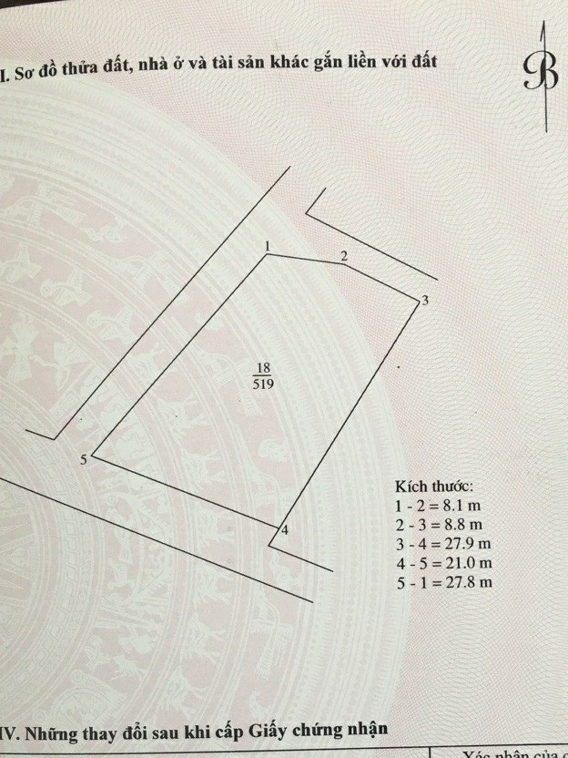 Đất Giao Tự, KIm Sơn, 3 mặt tiền, đường 4,5 m, giá 6,5 tr