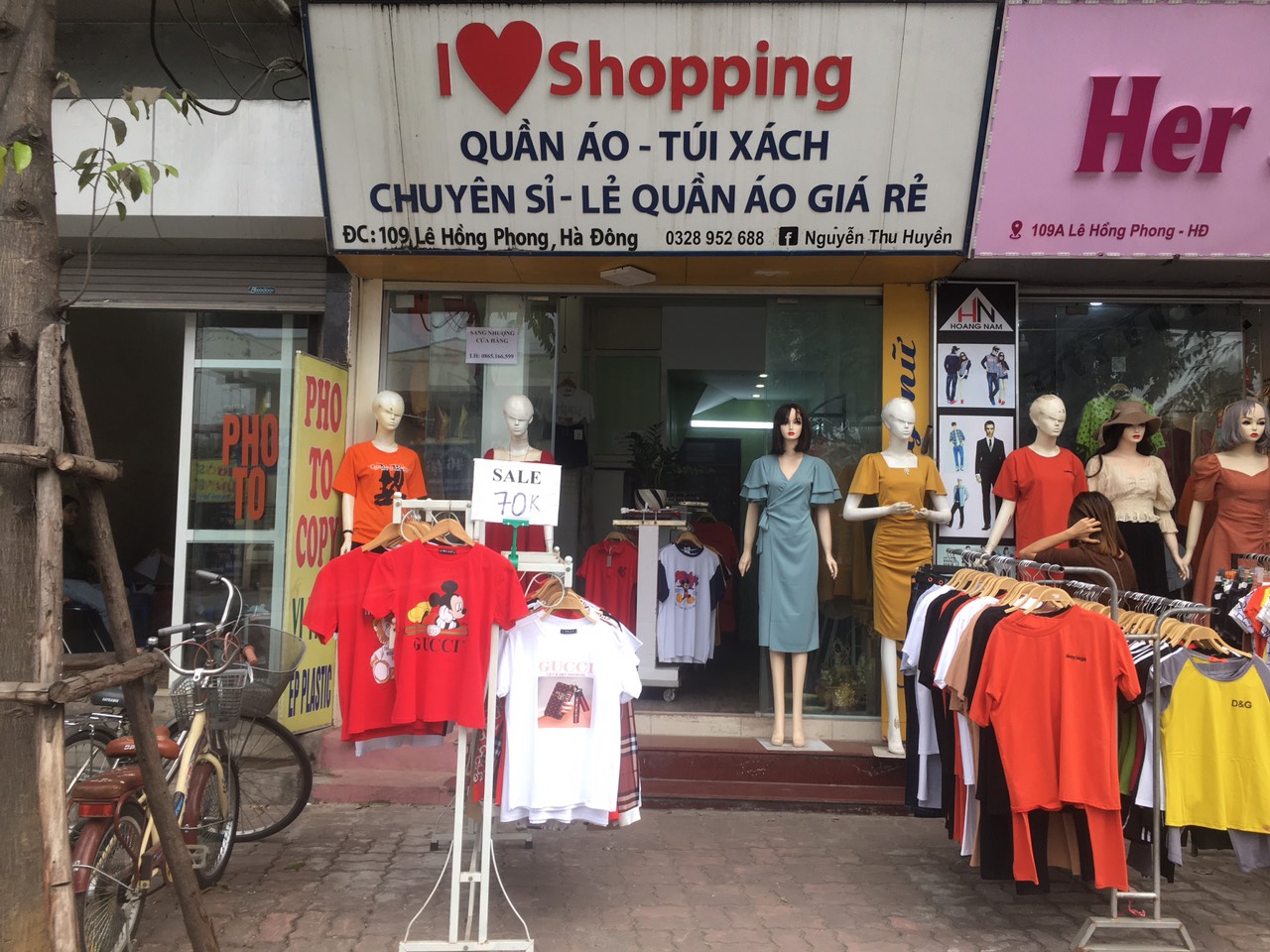 Sang nhượng cửa hàng thời trang nữ mặt phố 109A Lê Hồng Phong, Hà Đông, Hà Nội.