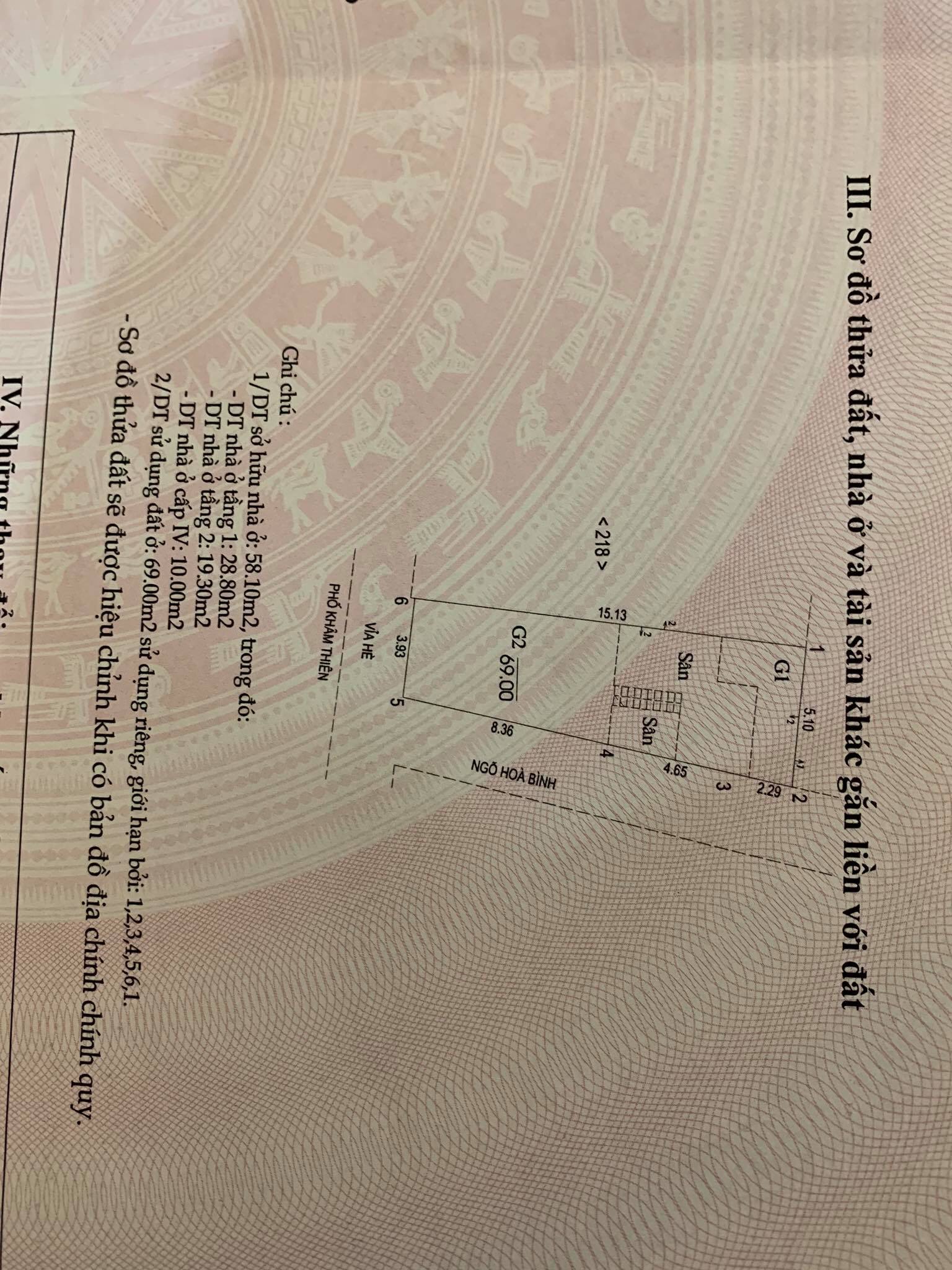 Cần Bán Hoặc Cho Thuê Căn Nhà 2 Mặt Tiền ở Số 216 Khâm Thiên - Phường Thổ Quan - Quận Đống Đa - Hà