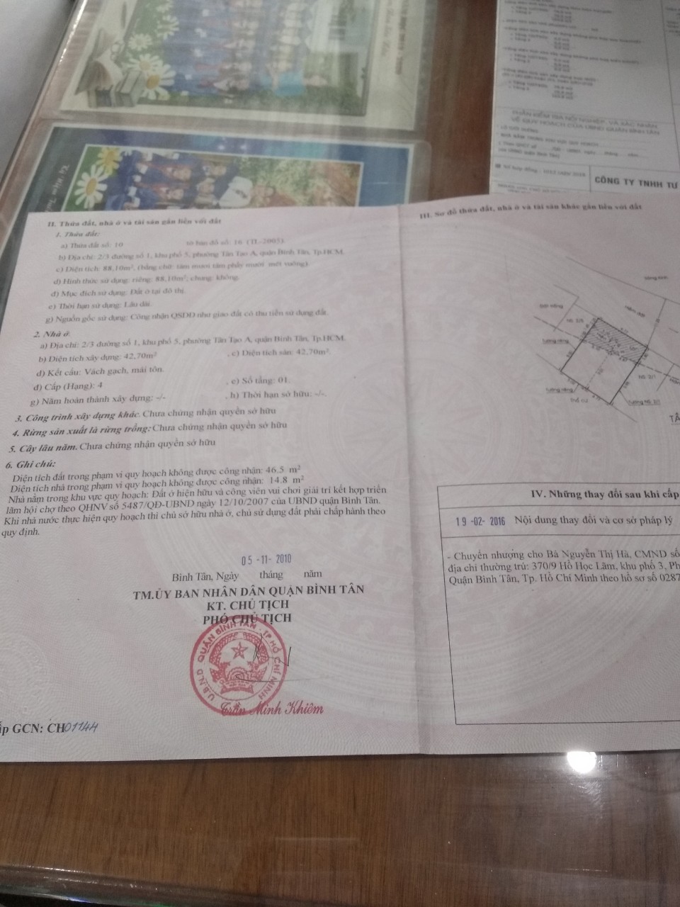 Chính chủ cần bán gấp 2 căn nhà tại Quận Bình Tân TP HCM