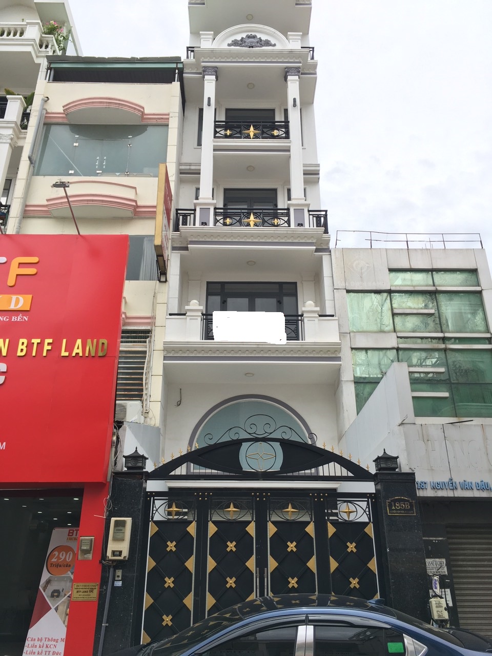 Bán 185B Nguyễn Văn Đậu p11 quận Bình Thạnh diện tích: 4mx23 1 triệt 1 lững 4 lầu st .CN 70,6 m2 giá 21 tỷ TL