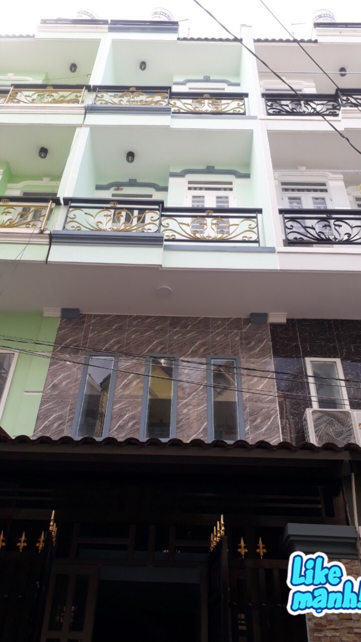 Bán nhà hẻm 6m Huỳnh Tấn Phát, Nhà Bè, 1 trệt 1 lửng, 2 lầu. Giá 2,35 tỷ