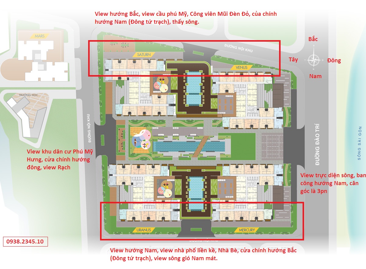 Chí Đạt chuyên nhận ký gửi, sang nhượng căn hộ Q7, 2 PN 66m2 giá 2.15 tỉ có VAT: 0938234510