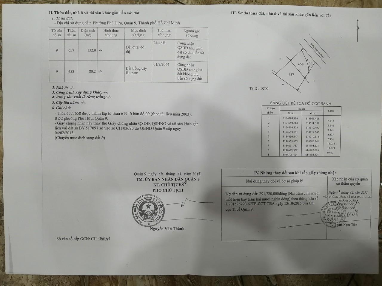 Mặt tiền Bưng Ông Thoàn, phường Phú Hữu Quận 9 