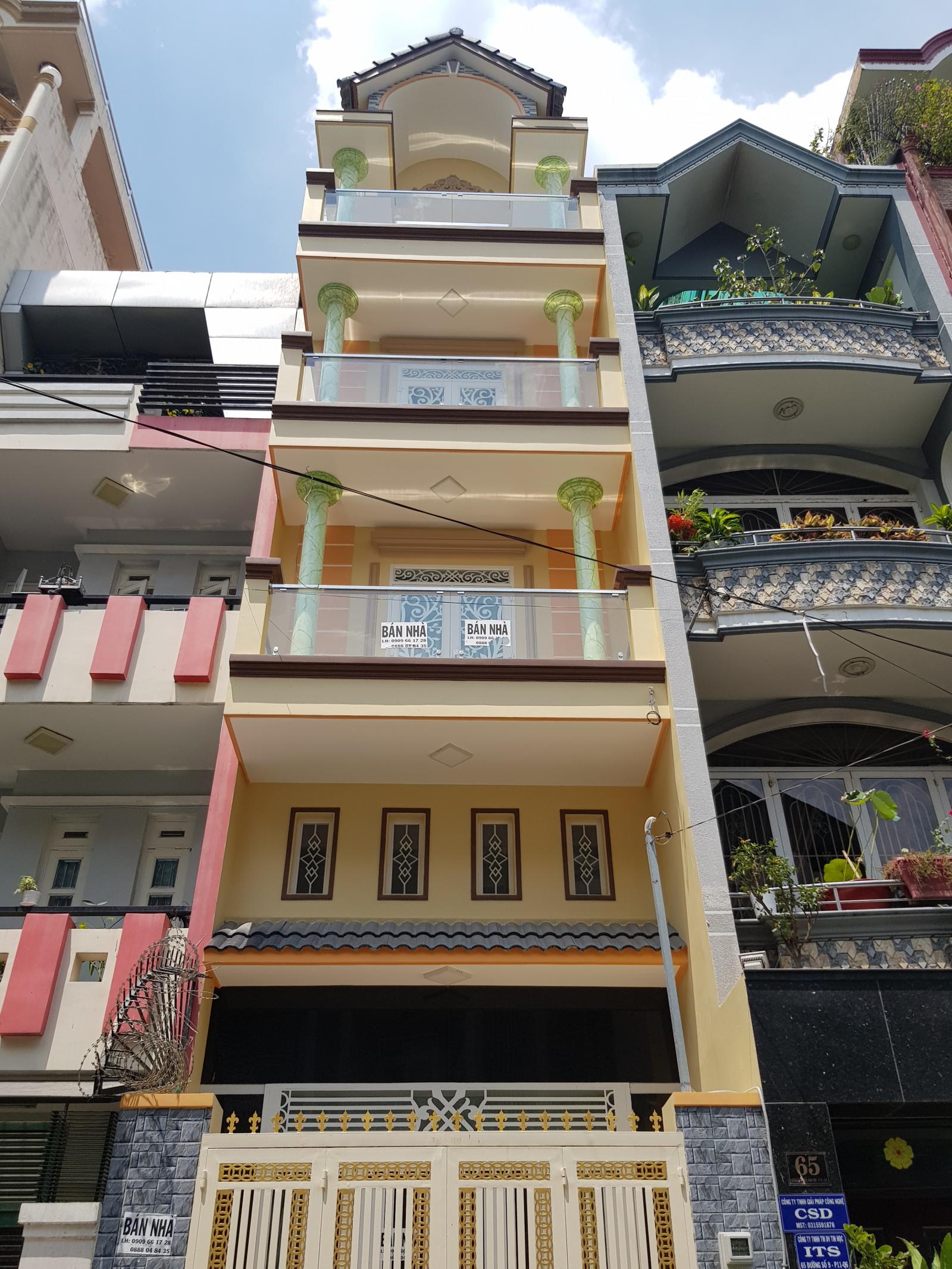 Bán nhà MT Hồng Bàng, 4m3 x 20m, 4 lầu, chỉ 22 tỷ 5, Q.6