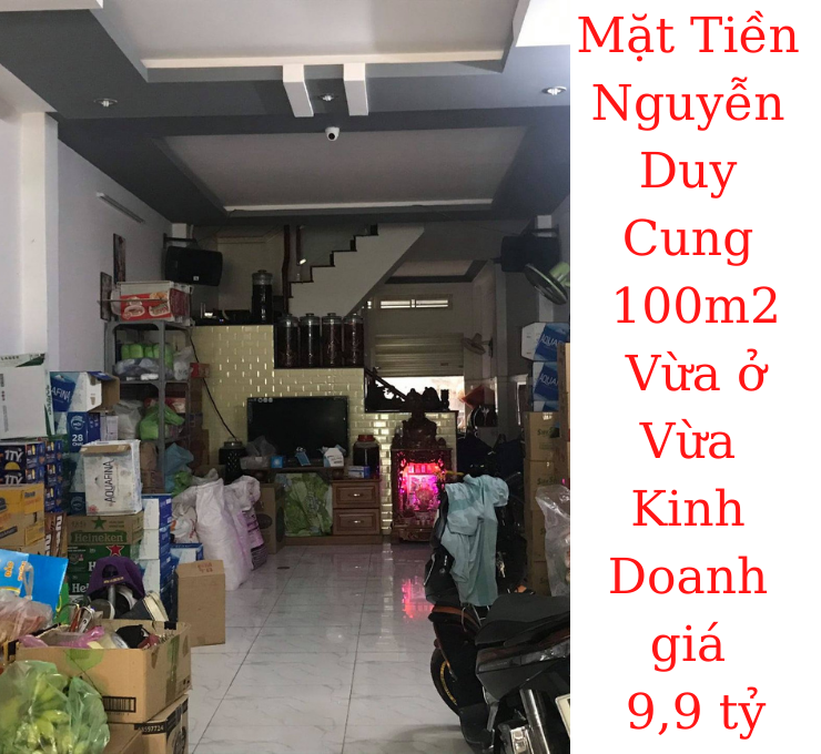 Bán nhà Mặt Tiền Nguyễn Duy Cung, P.12, Gò Vấp 100m2 giá 9,9 tỷ TL