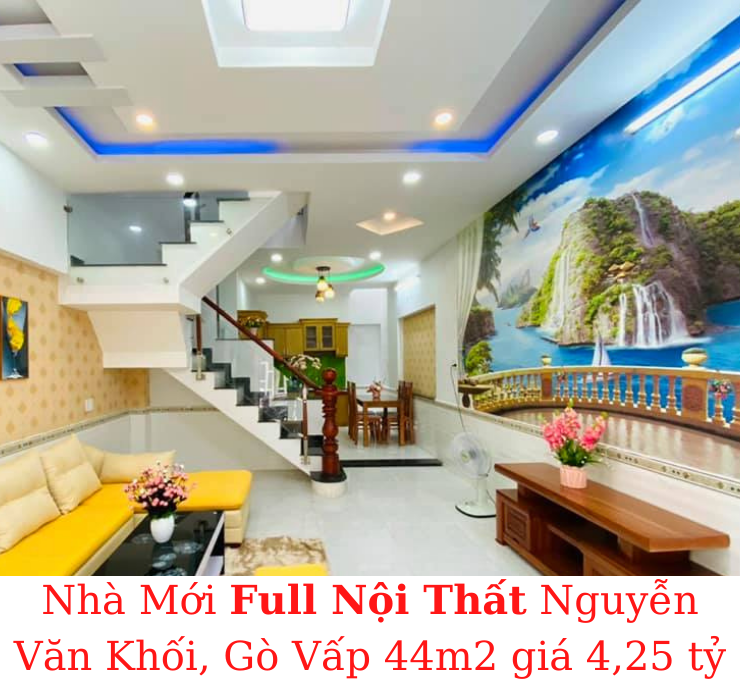 Bán nhà Mới! Tặng nội thất Nguyễn Văn Khối, Gò Vấp 44m2 giá 4,25 tỷ