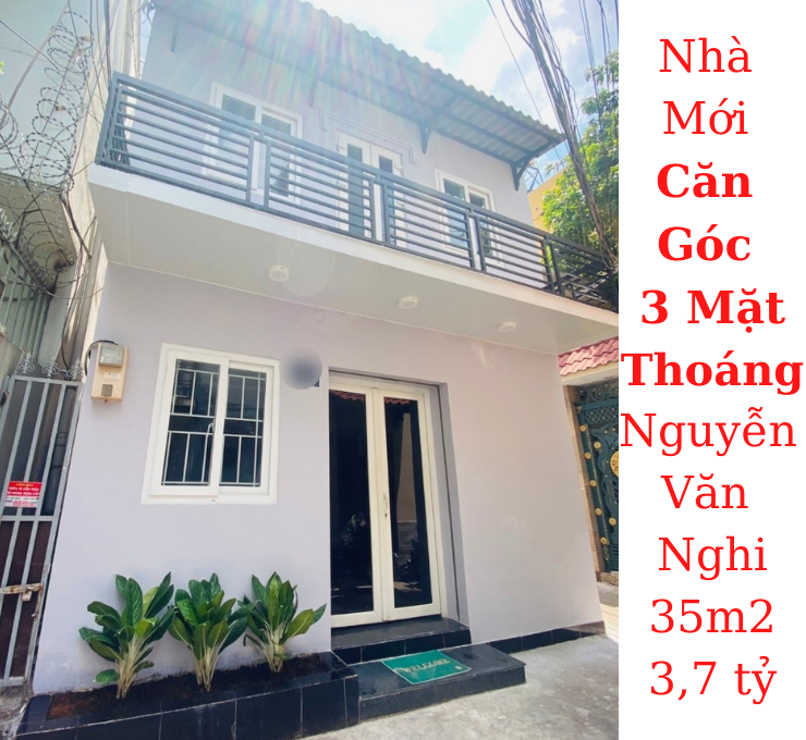 Bán nhà Mới Căn Góc! Nguyễn Văn Nghi, P.7, Gò Vấp 35m2 giá 3,7 tỷ TL