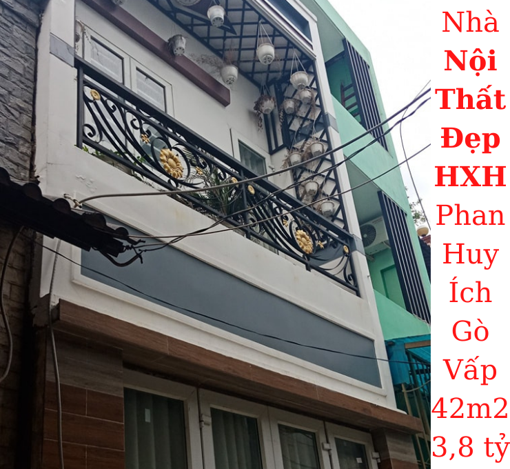 Bán nhà Nội Thất Đẹp! HXH Phan Huy Ích,P.14,GV 42m2 giá 3,8 tỷ TL