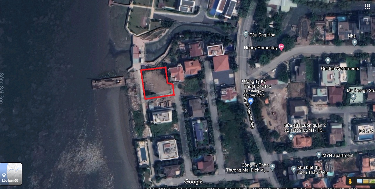 Lô đất mặt sông Thảo Điền duy nhất, vuông vức đẳng cấp Villa nghỉ dưỡng, bến du thuyền