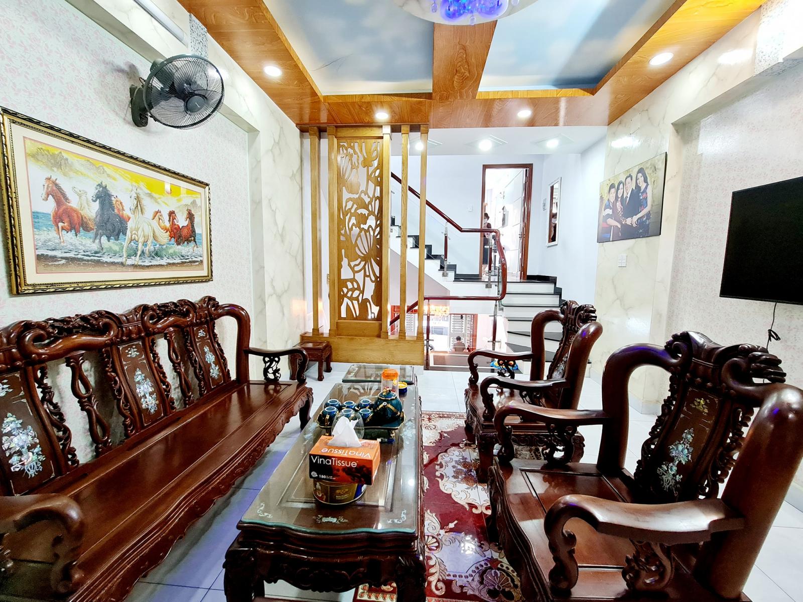 Nhà NGỘP bank HXH, khu phân lô Phạm Văn Chiêu, 74m2, 5 tầng, view Dream Home, 7.7 tỷ.