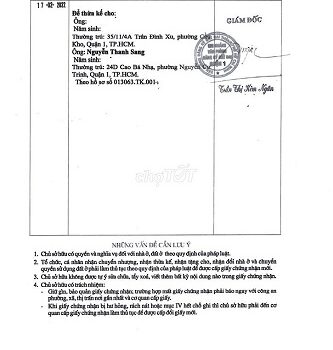 Chính chủ bán nhà 24D Cao Bá Nhạ, Quận 1, Thành phố Hồ Chí Minh