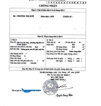 Chính chủ bán nhà 24D Cao Bá Nhạ, Quận 1, Thành phố Hồ Chí Minh