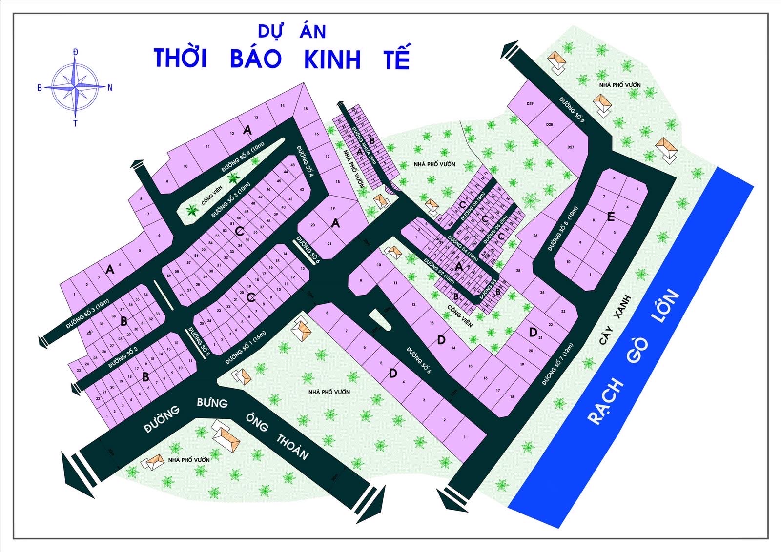 Các nền đất giá tốt cần bán tại dự án Thời Báo Kinh Tế Sài Gòn đường Bưng Ông Thoàn, Quận 9