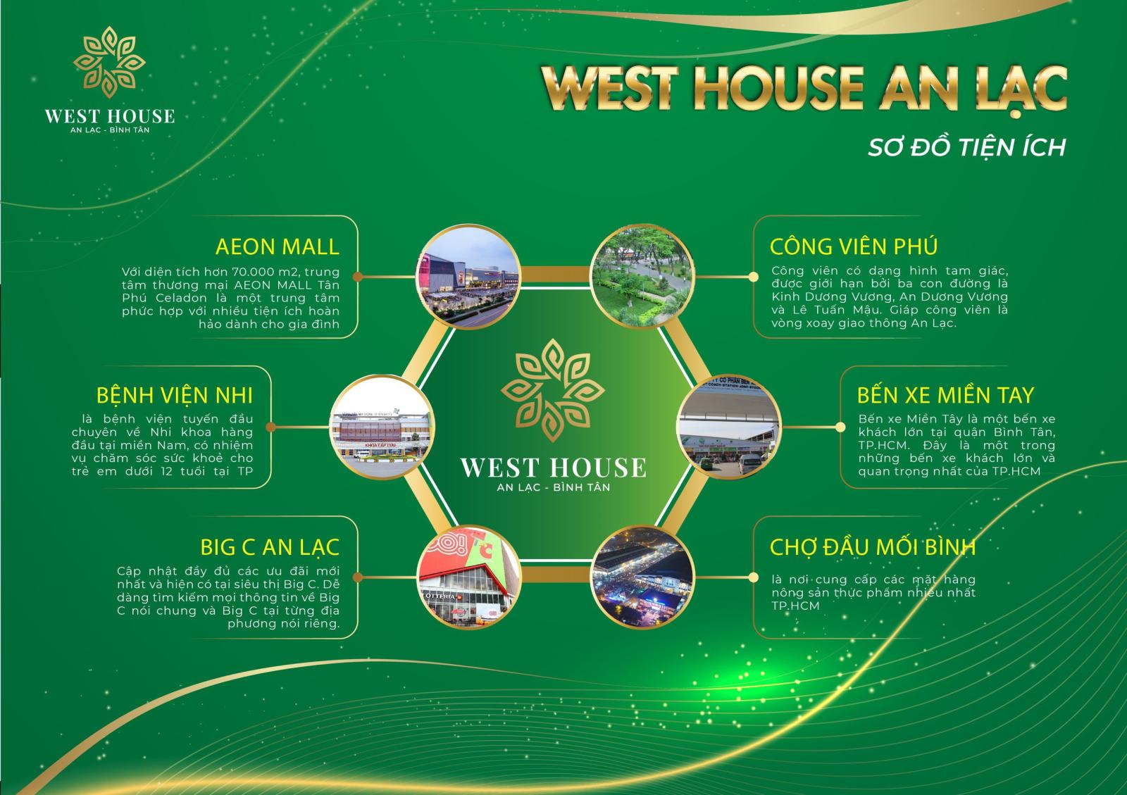 West House - An Lạc 56 căn nhà phố, ngay vòng xoay An Lạc, xây 1 trệt 3 lầu 5PN, DT 5x18m SHR