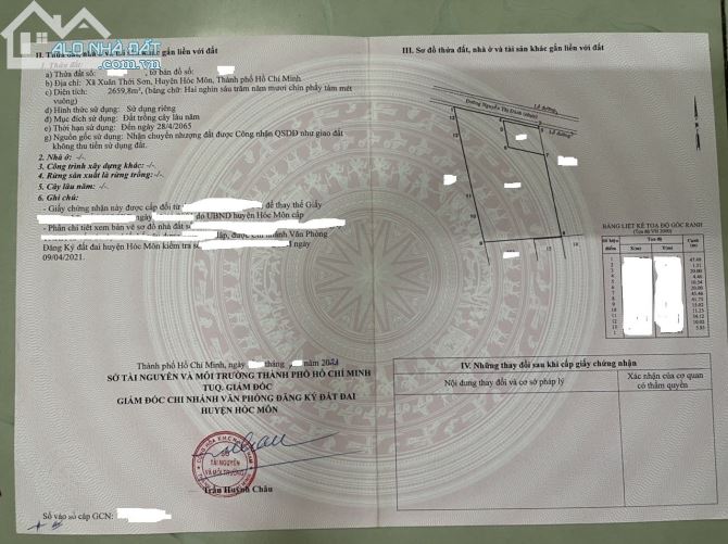 Cần Bán Gấp 1hecta Đất Mặt tiền đường Nguyễn Thị Đành, X.Xuân Thời Sơn, Hốc Môn, DT 100m x 100m. Gọi 0902838418