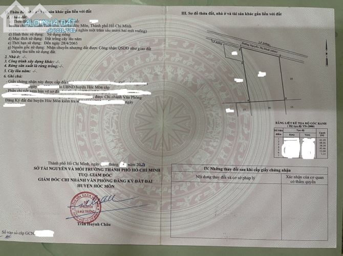 Cần Bán Gấp 1hecta Đất Mặt tiền đường Nguyễn Thị Đành, X.Xuân Thời Sơn, Hốc Môn, DT 100m x 100m. Gọi 0902838418
