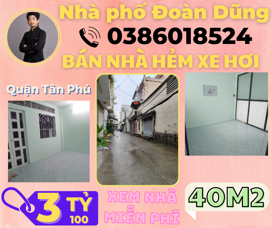 HXH Âu Cơ Quận Tân Phú 40M2 chỉ 3 tỷ 1 – Liên hệ 0386018524.