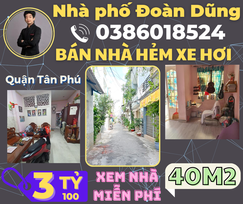 HXH Tân Thành Quận Tân Phú 40M2 chỉ 3 tỷ 1 – Liên hệ 0386018524.