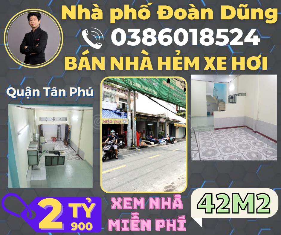 HXH Phú Thọ Hoà Quận Tân Phú 42M2 chỉ 2 tỷ 8 – Liên hệ: 0386018524.