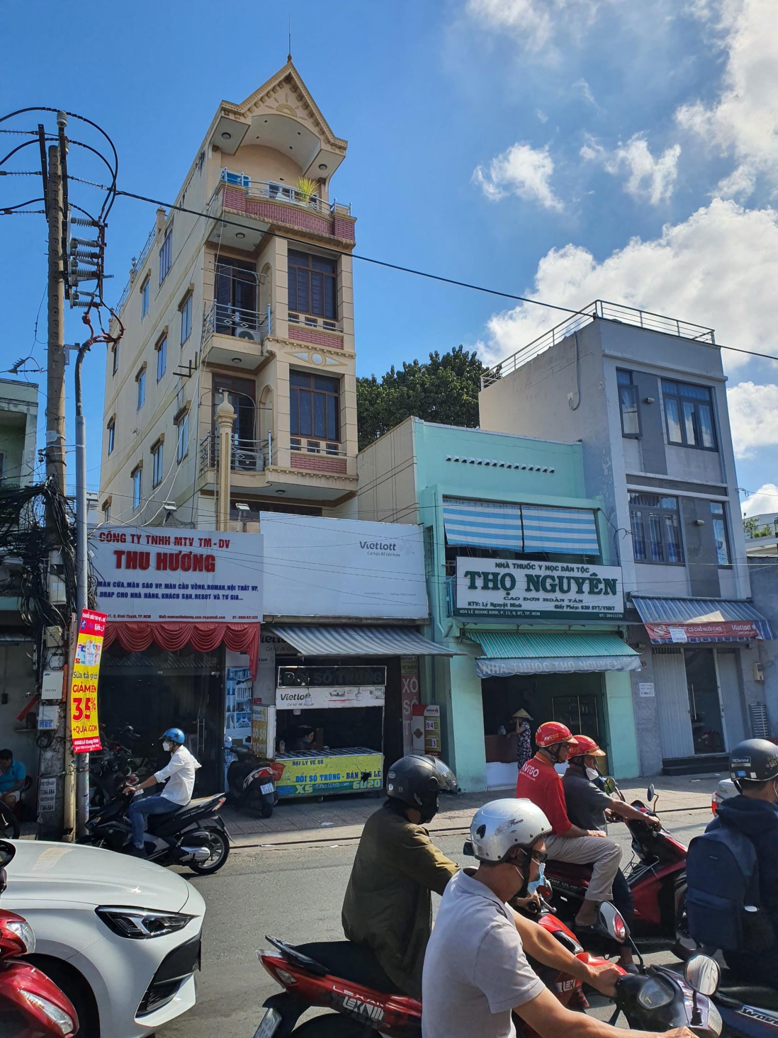 Bán nhà mặt tiền 68m2 5 tầng mới Lê Quang Định HĐT 40 tr/tg