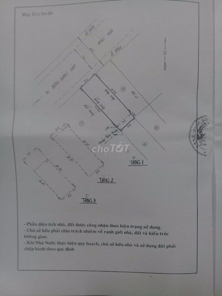 bán nhà 2 lầu 75m2 đường 10m thông ô bàn cờ p5