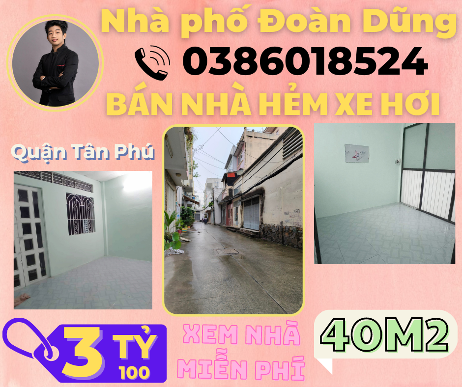 Bán nhà đường Âu Cơ Quận Tân Phú 40M2 chỉ từ 3 tỷ, Liên hệ: 0386018524.