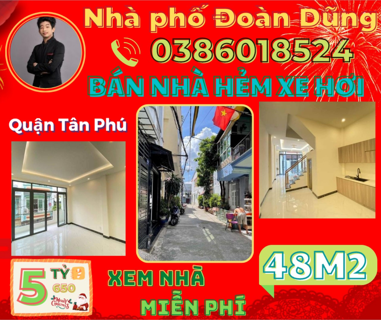 Bán nhà mới Tô Hiệu HXH 3 tầng Quận Tân Phú 48m2 chỉ 5 tỷ 650 triệu – 0386018524.